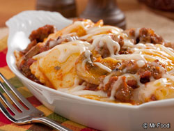 Baked Ravioli and Sausage