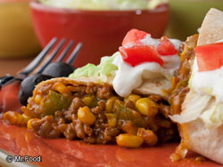 Beef and Bean Chimichangas