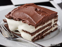 Black and White Napoleon Pudding
