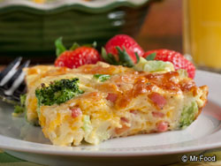 Broccoli and Ham Quiche