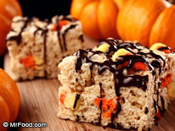 Candy Corn Crispy Treats