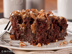 Caramel Pecan Poke Cake