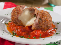 Cheesy Stuffed Meatballs