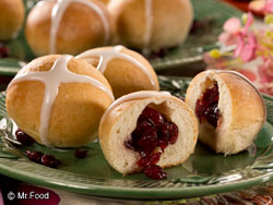 Cranberry Hot Cross Buns