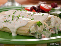 Creamy Chicken Manicotti