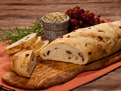 Fruit of the Vine and Rosemary Olive Oil Snack Bread with Pine Nuts