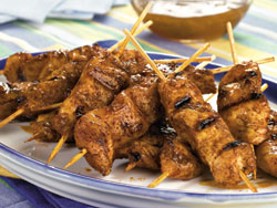 Mango Chutney-Glazed Chicken Skewers