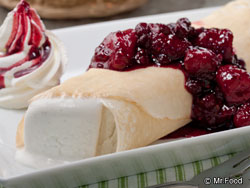 Mixed Berry Ice Cream Crepes