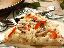 Mushroom Red Pepper Pizza
