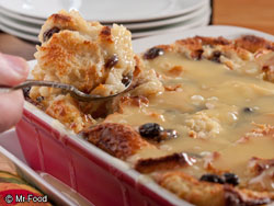 New Orleans Bread Pudding with Bourbon Sauce