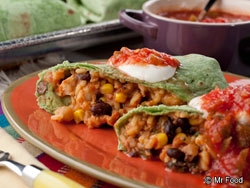 Overstuffed Chicken Burritos
