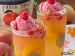 Peach Melba Cooler