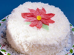 Pistachio Poinsettia Cake