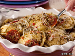 Ravioli Pesto Pie