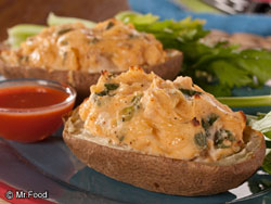  Spicy Buffalo Chicken Baked Potatoes