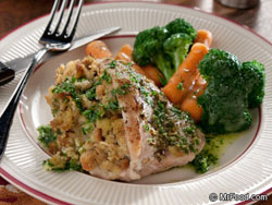 Stuffed Pesto Pork Chops