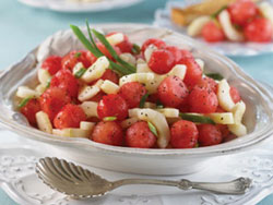 Sweet Sour Watermelon and Cucumber Salad