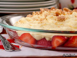 Upside Down Strawberry Cheesecake