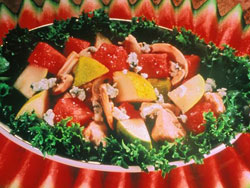 Watermelon Blue Cheese Chicken Salad 