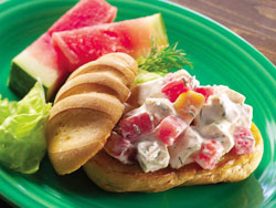  Watermelon Peach Chicken Salad 