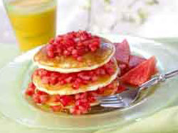 Watermelon Stacked Breakfast Pancakes 