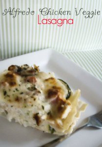 Alfredo Chicken Veggie Lasagna