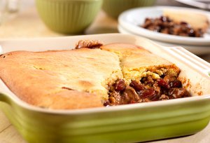 Beefy Cornbread Casserole