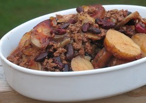 No Fuss Layered Cowboy Casserole