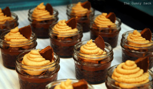 Peanut Butter Cup Brownies in a Jar