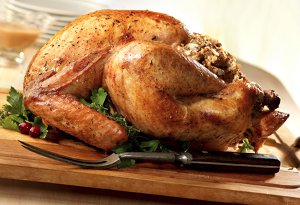 Roast Turkey with Mushroom Stuffing