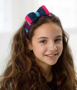 Sassy Striped Crochet Headband