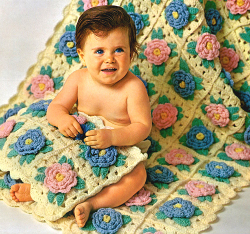 Bed of Roses Afghan & Pillow