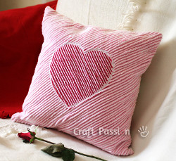 Chenille Heart Pillow