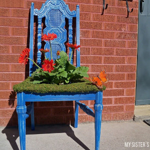 Vintage Flower Planter Chair