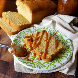 Pumpkin Pound Cake with Salted Caramel Drizzle