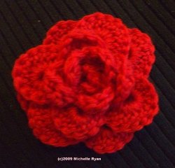 Red Rose Brooch