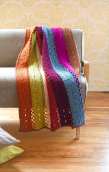 Colored Stripes Afghan
