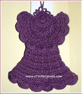 Crochet Angel Dishcloth | AllFreeCrochet.com