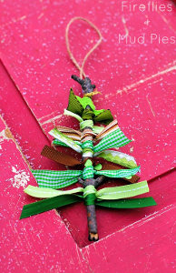 Ribbon Tree Homemade Christmas Ornaments