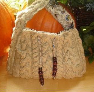 Life Is Good: Knit and Cable Hand Bag
