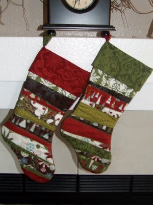 Quilt Christmas Stocking Pattern - Free Pattern Cross Stitch